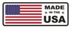 USA-made product label with flag